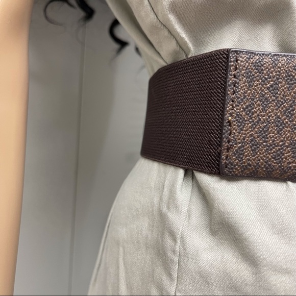 🤎NWT MICHAEL KORS LOGO STRETCH BELT L/XL - Picture 4 of 11